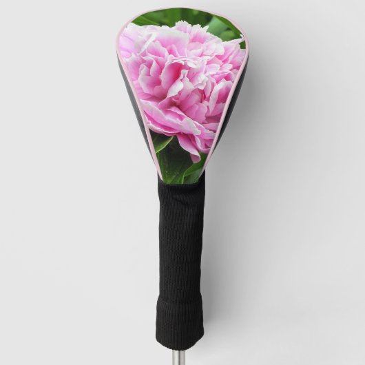 Hübsch Pink Peony Golf Headcover (Vorderseite)