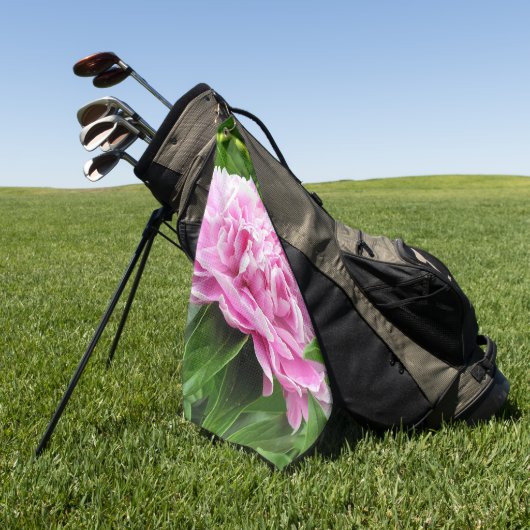 Hübsch Pink Peony Golfhandtuch (Gras)