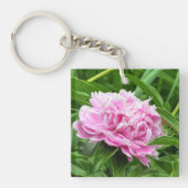 Hübsch Pink Peony Schlüsselanhänger (Vorderseite)