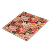 Hübsch Pink Peony Vintag Floral Muster Fliese (Seite)