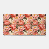 Hübsch Pink Peony Vintag Floral Muster Schreibtischunterlage (Vorderseite)
