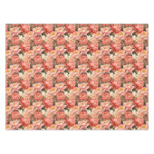 Hübsch Pink Peony Vintag Floral Muster Tischdecke (Vorderseite (Horizontal))