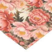 Hübsch Pink Peony Vintag Floral Muster Tischdecke (Schrägansicht)