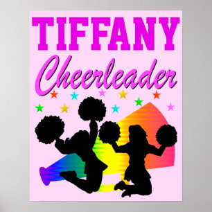 HÜBSCH PINK PERSONALISIERT CHEERLEADER POSTER