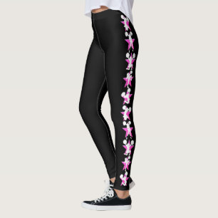 HÜBSCH PINK PERSONALISIERT CHEERLEADING LEGGINGS