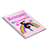 HÜBSCH PINK PERSONALISIERT GYMNASTICS JOURNAL NOTIZBLOCK (Rechte Seite)