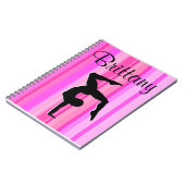 HÜBSCH PINK PERSONALISIERT GYMNASTICS JOURNAL NOTIZBLOCK (Linke Seite)