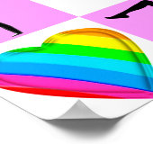 HÜBSCH PINK PERSONALISIERT GYMNASTICS POSTER (Ecke)