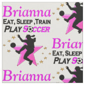 HÜBSCH PINK PERSONALISIERT SOCCER MIRL FABRIC STOFF (Nahaufnahme)