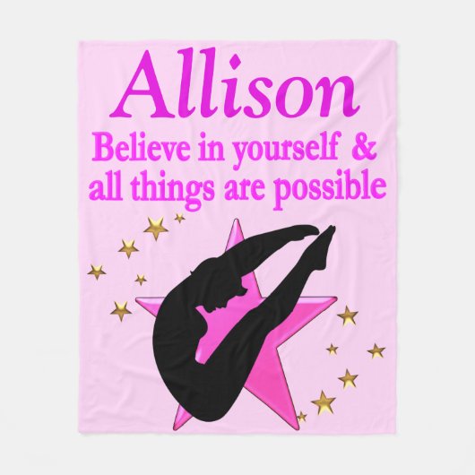 HÜBSCH PINK PERSONALISIERTE MÄDCHENTAUCHBLANKET FLEECEDECKE (Vorderseite)