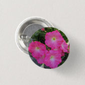 Hübsch Pink Petunia Blume Foto Button (Vorne & Hinten)