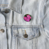 Hübsch Pink Petunia Blume Foto Button (Beispiel)