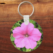 Hübsch Pink Petunia Schlüsselanhänger (Vorderseite)