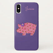 Hübsch Pink Pig iPhone X Fall Case-Mate iPhone Hülle (Rückseite)
