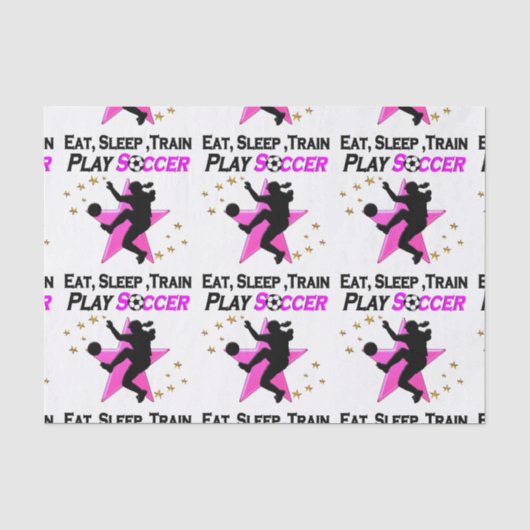 HÜBSCH PINK PLAYER SOCCER DESIGN SEIDENPAPIER (Vorderseite)