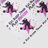 HÜBSCH PINK PLAYER SOCCER DESIGN SEIDENPAPIER (Ausschnitt)