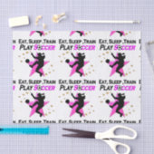 HÜBSCH PINK PLAYER SOCCER DESIGN SEIDENPAPIER (Handwerk)