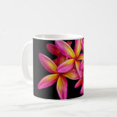Hübsch Pink Plumeria Floral Foto Kaffeetasse (Vorderseite Links)