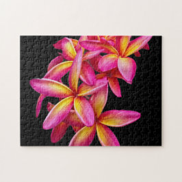 Hübsch Pink Plumeria Floral Foto Puzzle
