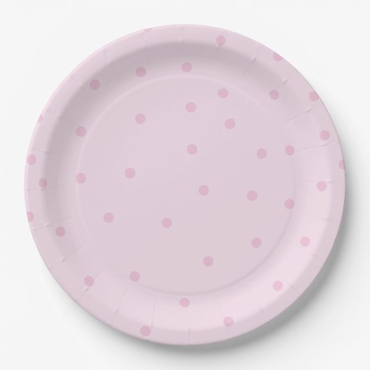 Hübsch Pink Polka Dot Party Pappteller (Vorderseite)