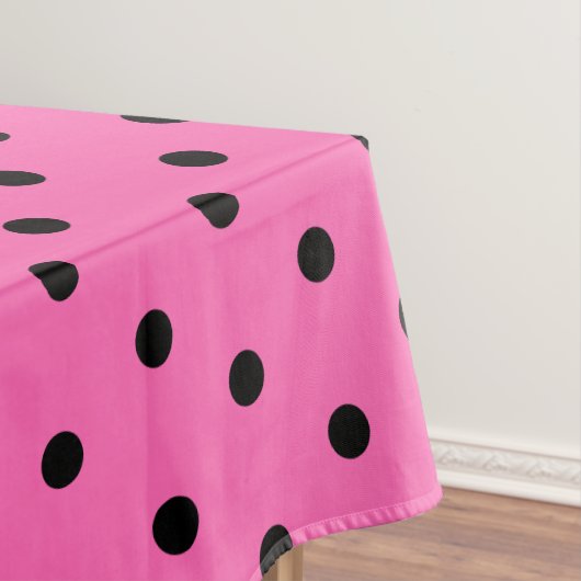 Hübsch-Pink-Polka-Punkte Tischdecke (Beispiel)