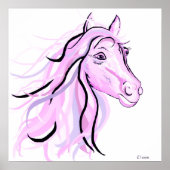 Hübsch Pink Pony Poster (Vorne)