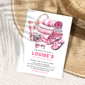 Hübsch Pink Pool Party Girl Birthday Bash Einladung