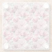 HÜBSCH PINK POPPY ANEMONE BLUME GLASUNTERSETZER (Rückseite)