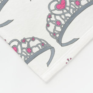 Hübsch Pink Princess Party Silver Tiara Crown Fleecedecke