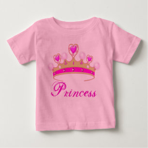 Hübsch Pink Princess Tiara Baby Tutu Bodysuit Baby T-shirt