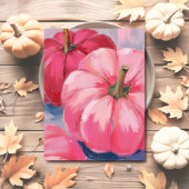 Hübsch Pink Pumpkins Wasser Feiertagspostkarte