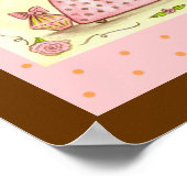 Hübsch Pink Pursuit Parfüm Flasche Rose Poster (Ecke)