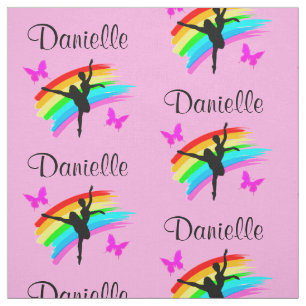 HÜBSCH PINK RAINBOW PERSONALISIERT DANCER FABRIC STOFF