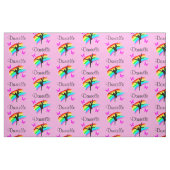 HÜBSCH PINK RAINBOW PERSONALISIERT DANCER FABRIC STOFF (Fat Quarter (45,7 x 55,9 cm))