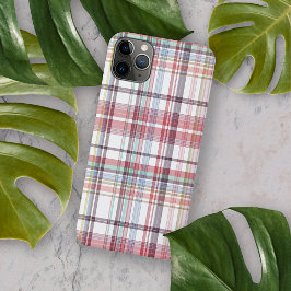 Hübsch Pink Red Blue Green Tartan Muster iPhone 12 Hülle