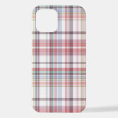 Hübsch Pink Red Blue Green Tartan Muster iPhone Hülle (Rückseite)