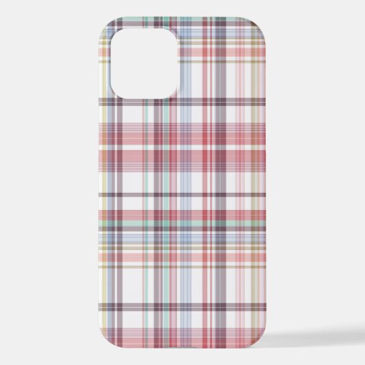 Hübsch Pink Red Blue Green Tartan Muster iPhone Hülle (Rückseite)