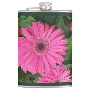 HÜBSCH PINK RED GERBERA BLUME FLORAL BILD NAME FLACHMANN