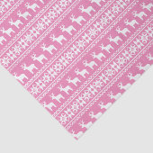 Hübsch Pink Rentier Weihnachtsmuster Seidenpapier (Ausschnitt)