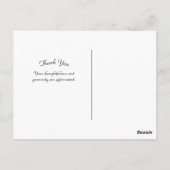 Hübsch Pink Rose Bouquet Floral Vielen Dank Postkarte (Rückseite)