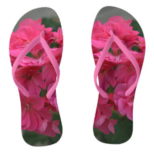 Hübsch Pink Rose Geranium Badesandalen