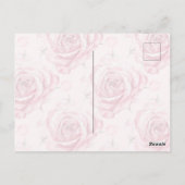 Hübsch Pink Roses Denken Sie an Sie Postkarte (Rückseite)