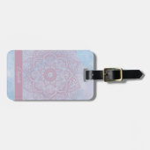 Hübsch Pink Sacro Lotus Blume Blossom Mandala Gepäckanhänger (Vorderseite horizontal)