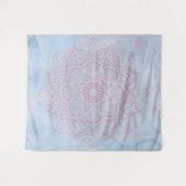 Hübsch Pink Sacro Lotus Blume Blossom Mandala Wandteppich (Vorderseite (Horizontal))