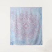 Hübsch Pink Sacro Lotus Blume Blossom Mandala Wandteppich (Vorderseite)