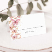 Hübsch Pink Schmetterlinge Sweet 16 Quince Geburts Platzkarte