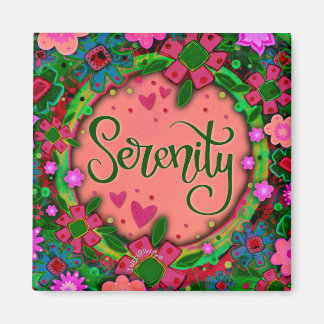 Hübsch Pink Serenity Fun Floral Modern Inspirivity Magnet