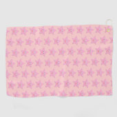 Hübsch Pink Star Golf Handtuch (Horizontal)