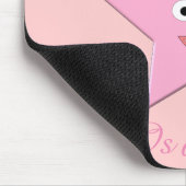 Hübsch Pink Star Mousepad (Ecke)