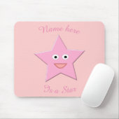 Hübsch Pink Star Mousepad (Mit Mouse)
